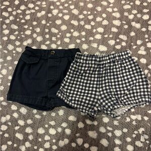 Kids' Navy and Checkered Shorts Set